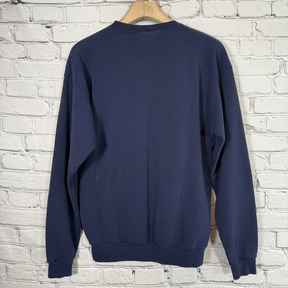 Vintage Crable Sportswear‎ NOTRE DAME Embroidered Navy SweatShirt Unisex Size M